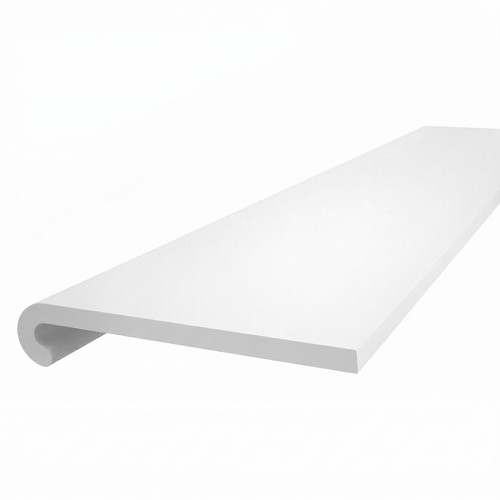 White upvc bullnose sill cover - white,
