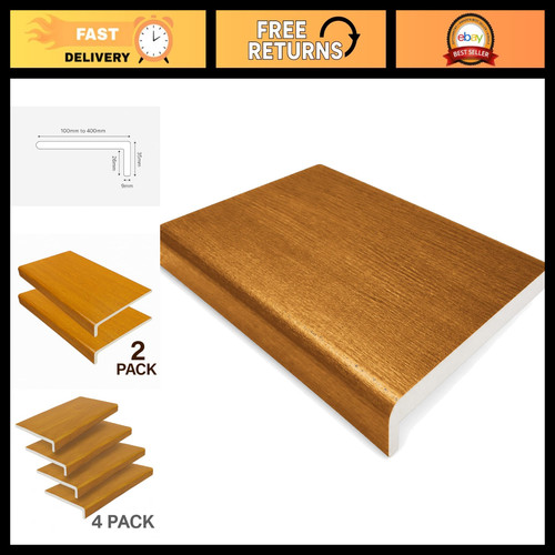 200mm golden oak - golden, upvc
